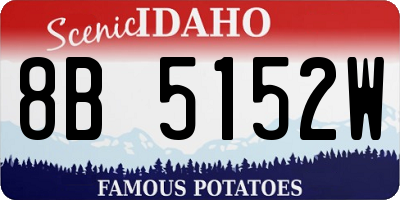 ID license plate 8B5152W