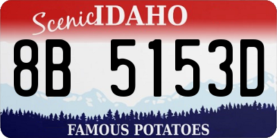 ID license plate 8B5153D