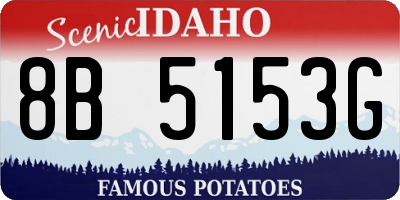 ID license plate 8B5153G