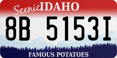 ID license plate 8B5153I