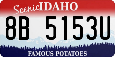 ID license plate 8B5153U