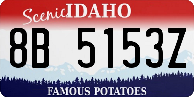 ID license plate 8B5153Z