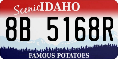 ID license plate 8B5168R