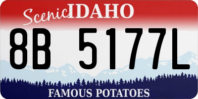 ID license plate 8B5177L