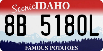 ID license plate 8B5180L