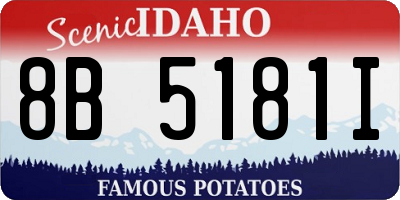 ID license plate 8B5181I