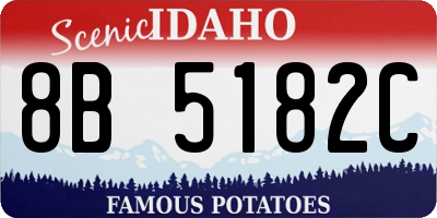 ID license plate 8B5182C