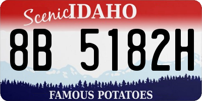 ID license plate 8B5182H
