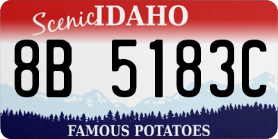 ID license plate 8B5183C