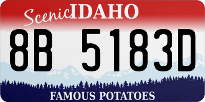 ID license plate 8B5183D