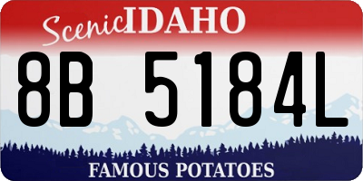 ID license plate 8B5184L