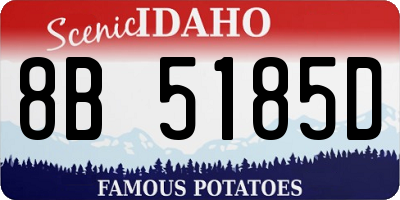 ID license plate 8B5185D