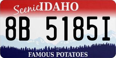 ID license plate 8B5185I