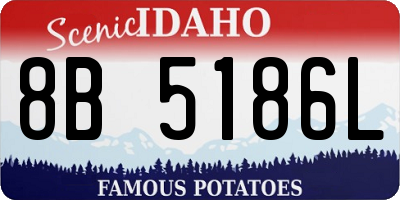 ID license plate 8B5186L