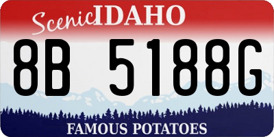 ID license plate 8B5188G