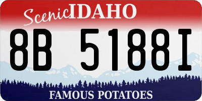 ID license plate 8B5188I