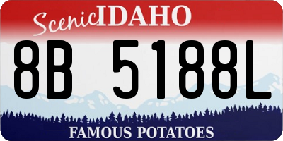 ID license plate 8B5188L