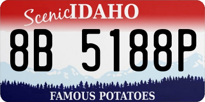ID license plate 8B5188P