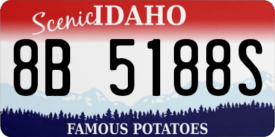 ID license plate 8B5188S