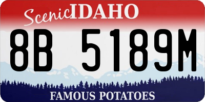 ID license plate 8B5189M