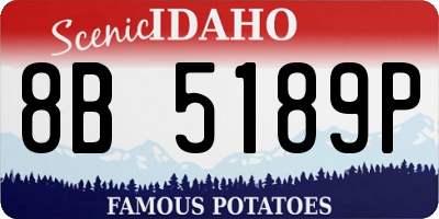 ID license plate 8B5189P