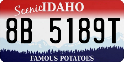 ID license plate 8B5189T