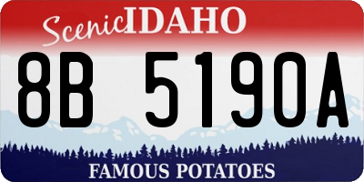 ID license plate 8B5190A
