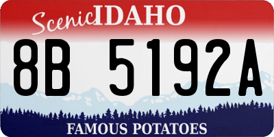 ID license plate 8B5192A