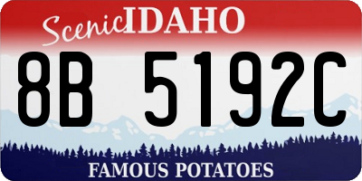 ID license plate 8B5192C