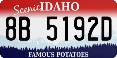 ID license plate 8B5192D