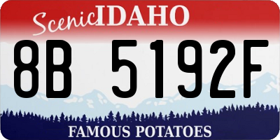 ID license plate 8B5192F