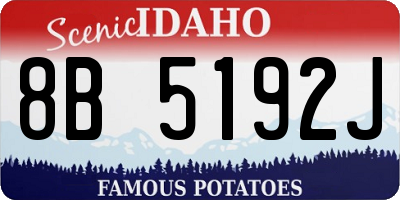 ID license plate 8B5192J