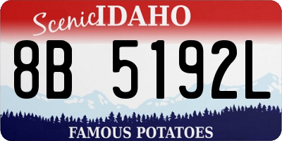 ID license plate 8B5192L