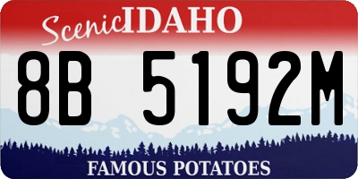 ID license plate 8B5192M