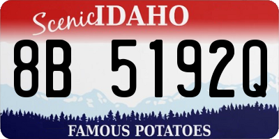 ID license plate 8B5192Q