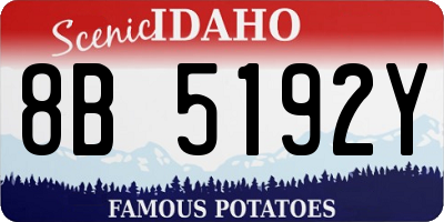 ID license plate 8B5192Y