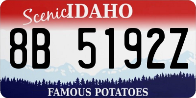 ID license plate 8B5192Z