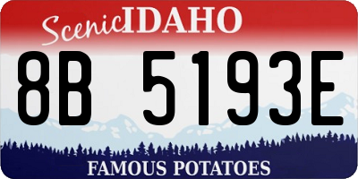 ID license plate 8B5193E