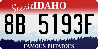 ID license plate 8B5193F