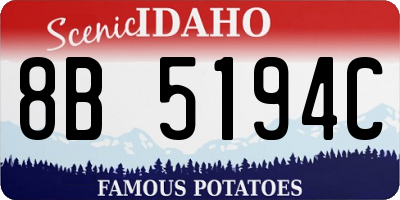 ID license plate 8B5194C