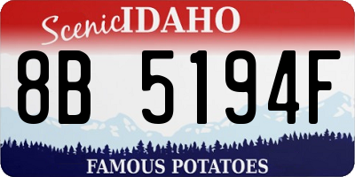 ID license plate 8B5194F