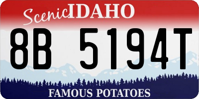 ID license plate 8B5194T