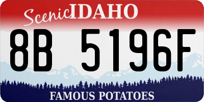 ID license plate 8B5196F