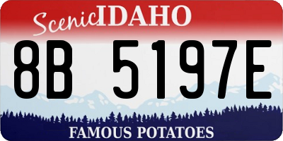 ID license plate 8B5197E
