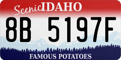 ID license plate 8B5197F