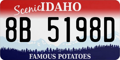 ID license plate 8B5198D