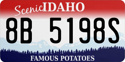 ID license plate 8B5198S