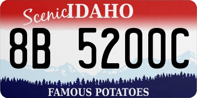 ID license plate 8B5200C