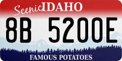 ID license plate 8B5200E