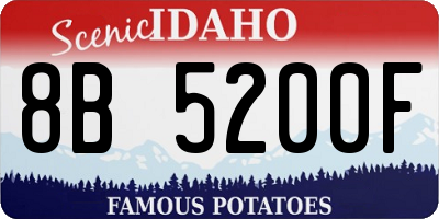 ID license plate 8B5200F